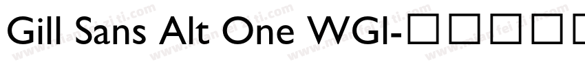 Gill Sans Alt One WGl字体转换
